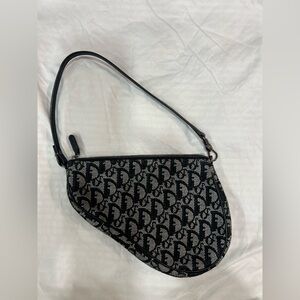 Authentic Christian Louboutin Black and Gray Shoulder Bag